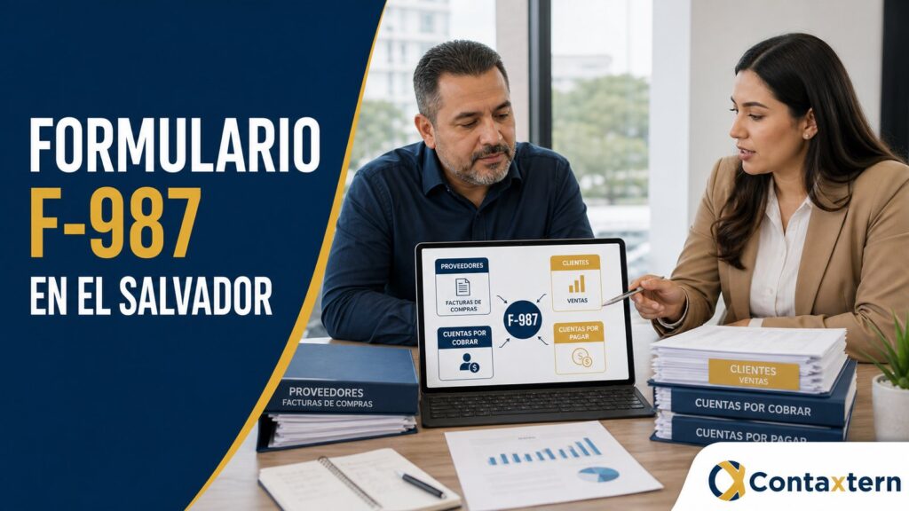 Formulario F-987 en El Salvador: proveedores, clientes, acreedores y deudores 2026