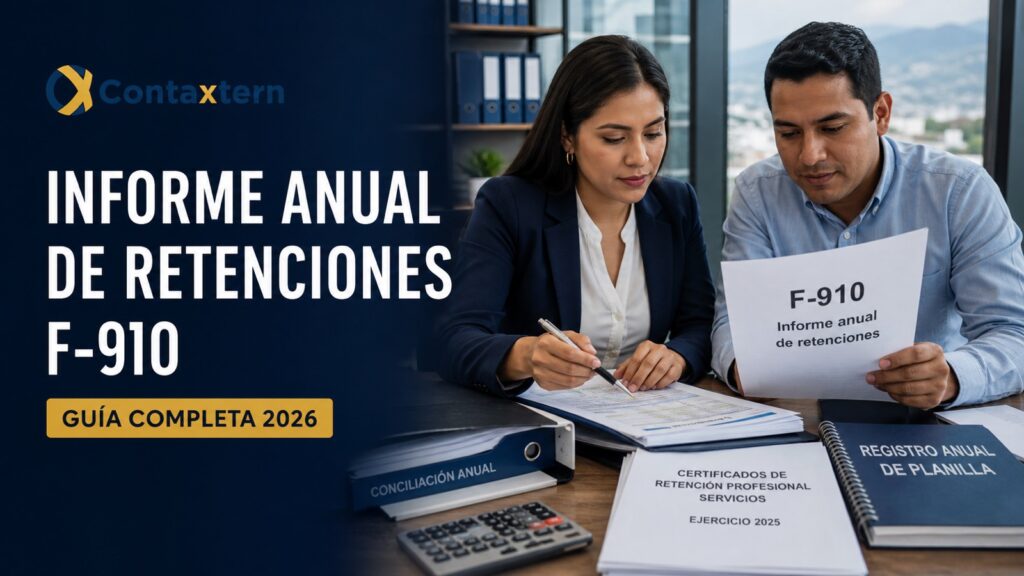 Informe anual de retenciones F-910 en El Salvador: guía completa 2026