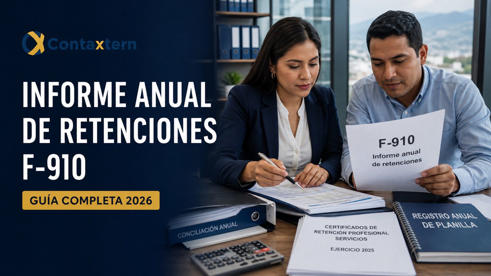 Informe anual de retenciones F-910 en El Salvador: guía completa 2026